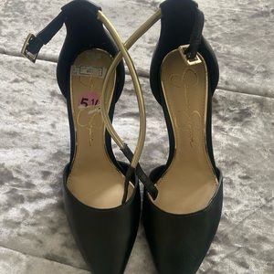 Black high heels sandals for women